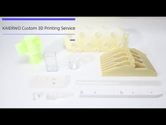 องค์ประกอบที่พิมพ์ 3D ขาวที่มีพื้นผิวเรียบ